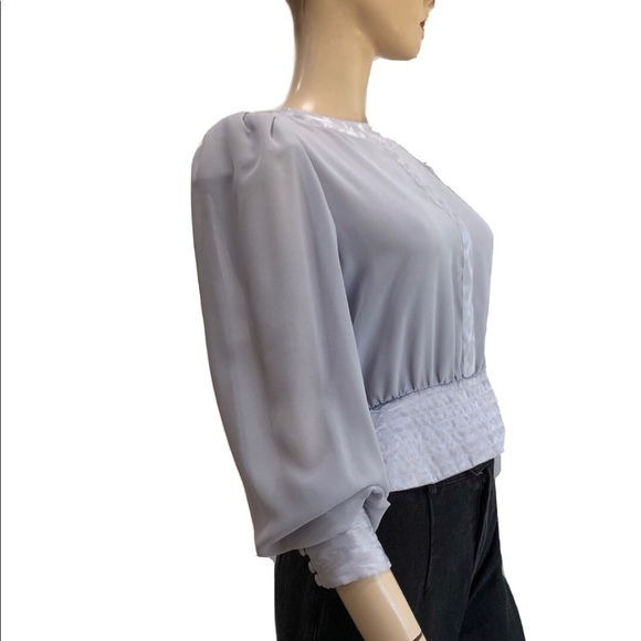 richard warren high neck long sleeve blouse - Picture 6 of 16